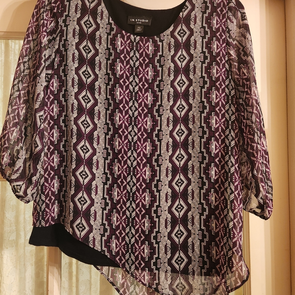I.N. STUDIO PETITE BLOUSE